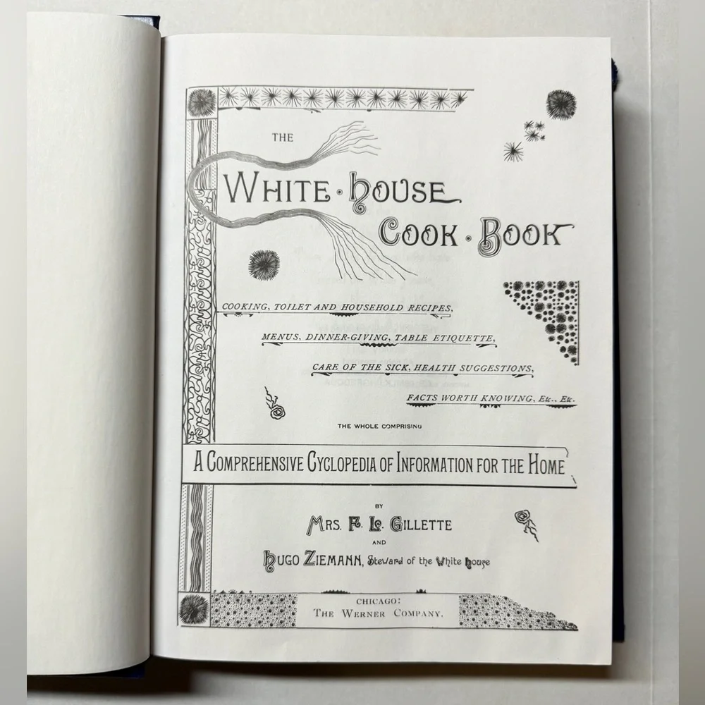 The Original White House Cookbook 1887 Edition‎ Hardcover Vintage